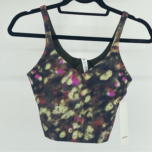 LULULEMON NWT ALIGN TANK TOP SOFT FOCUS SPLATTER GREEN MULTI PRINT 2 4 6 - Picture 3 of 9